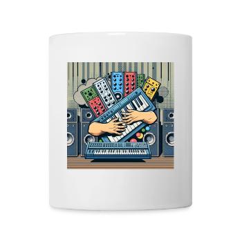 Keyboard & Synthesizer Hug 1 - Mug - white - Front