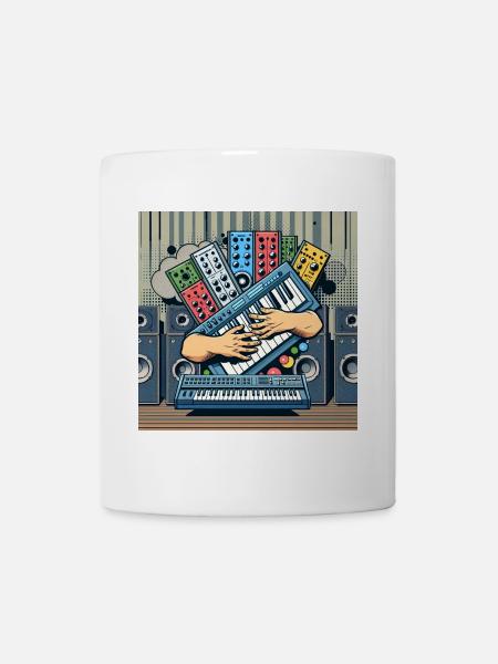 Clavier et synthétiseur Hug 1 - Mug blanc - blanc