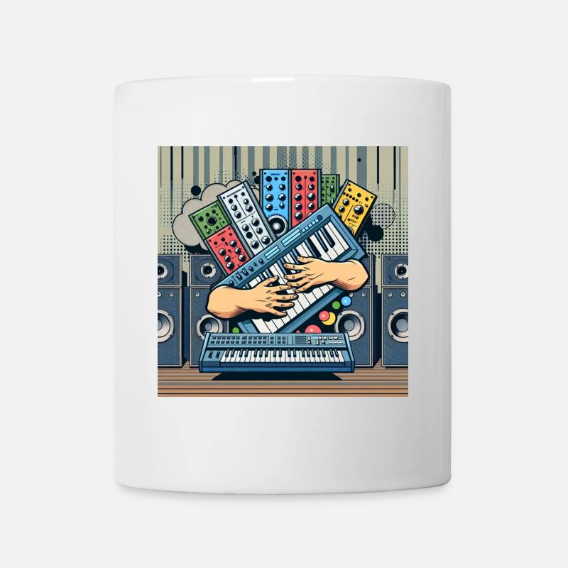 Keyboard & Synthesizer Hug 1 - Mug - white