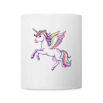 Licorne Ailes Arc-en-ciel - Mug blanc - blanc - Devant