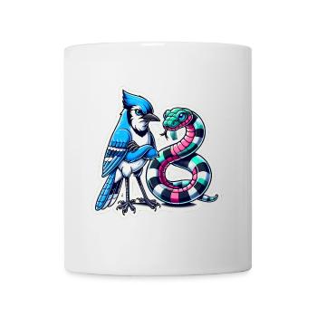Halten Sie Abstand Cartoon Tiere - Tasse - Weiß - Vorne