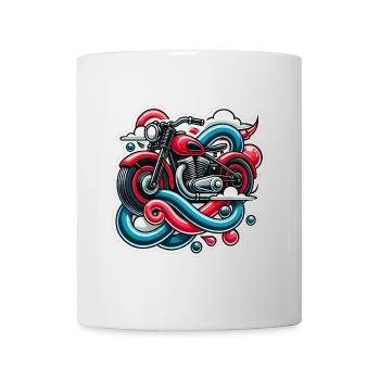 Vintage Motorrad Traumkunst - Tasse - Weiß - Vorne