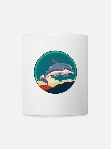 Delfin Meerestier Delfine - Tasse - Weiß