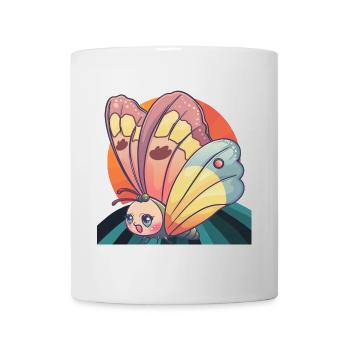 Schmetterling Schmetterlinge A - Tasse - Weiß - Vorne