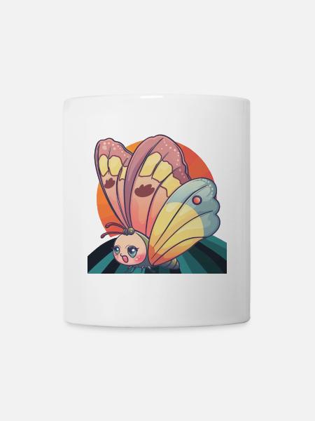 Schmetterling Schmetterlinge A - Tasse - Weiß