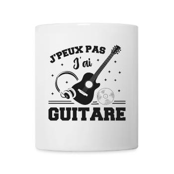 Je Peux Pas J ai Guitare - Mug blanc - blanc - Devant