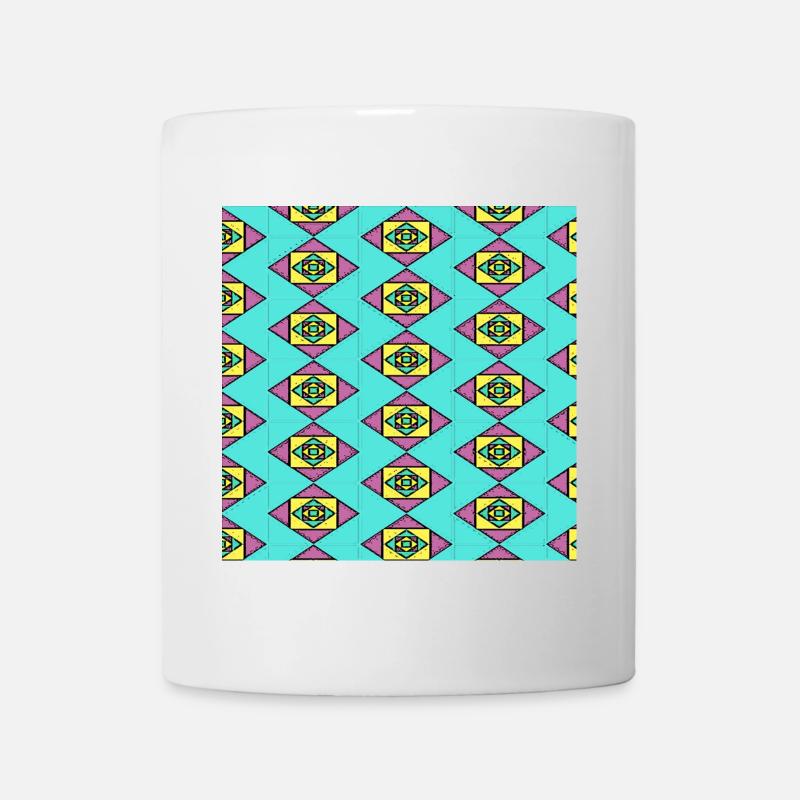 Repetitiver Kubismus - Tasse - Weiß