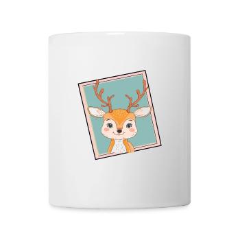 Hirschgeweih Reh - Tasse - Weiß - Vorne