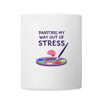 Peindre pour sortir du stress - Mug blanc - blanc - Devant
