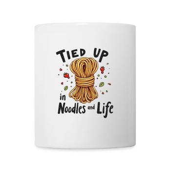 Tied Up in Noodles and Life - Mug - white - Front