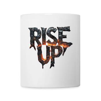 Feuriger Stempel mit Lava-Effekt - Tasse - Weiß - Vorne