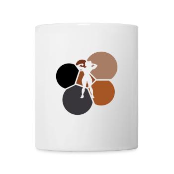 Bodybuilding Gewicht Muskel - Tasse - Weiß - Vorne