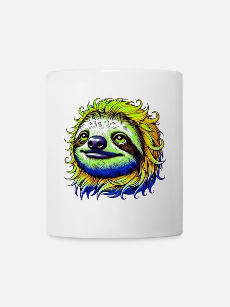 Faultier - Tasse - Weiß