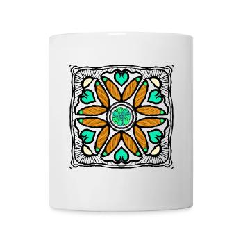 Pop art flower with hearts - Mug - white - Front