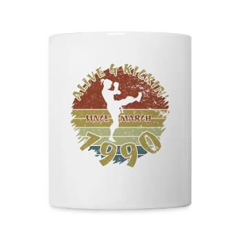 35. Geburtstag Alive and kickin since 03/1990 - Tasse - Weiß - Vorne