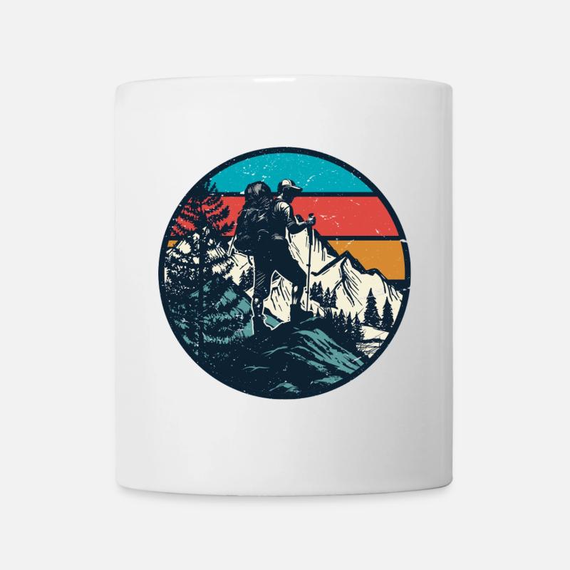 Hikers at Sunset Ridge - Mug - white