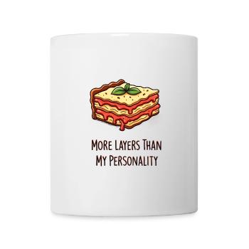 Lasagna More Layers Than Personality - Tasse - Weiß - Vorne