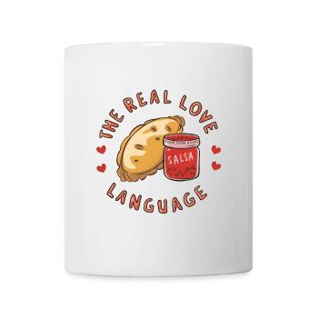 Pupusas - Le vrai langage de l’amour - Mug blanc - blanc - Devant