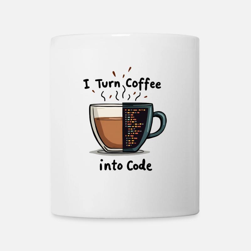 Coffee into Code - Tasse - Weiß