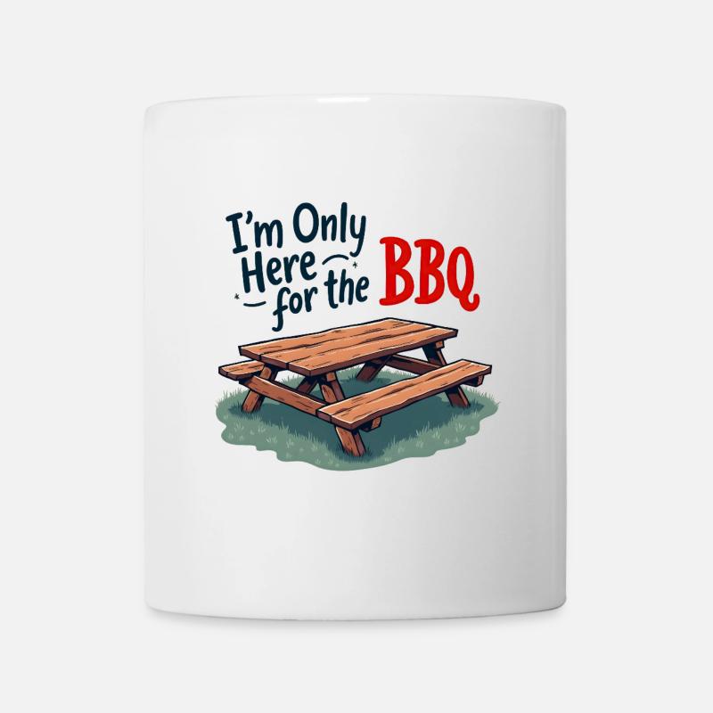 Only Here for the BBQ - Mug - white
