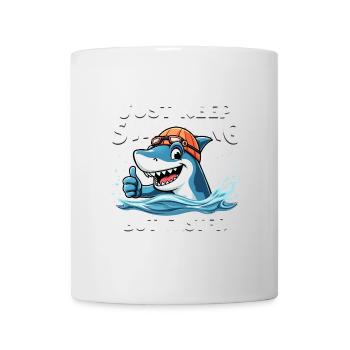Continuez à nager, mais plus vite - Mug blanc - blanc - Devant