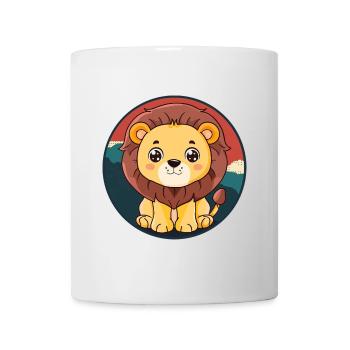 Loewe Lion Head Lioness - Mug - white - Front