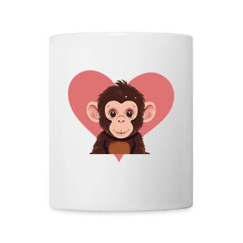 Singe Singe Banane - Mug blanc - blanc - Devant