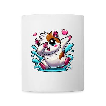 Tupfen Meerschweinchen Cartoon Aufkleber - Tasse - Weiß - Vorne