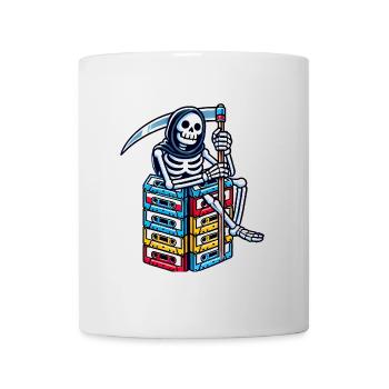 Retro Skeleton with Cassette Tapes - Mug - white - Front