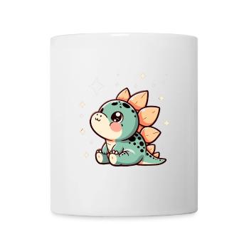 Stegosaurus Baby Dino Babydino Sterne Geschenk - Tasse - Weiß - Vorne