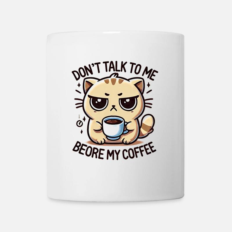 Kaffee Katze - Tasse - Weiß