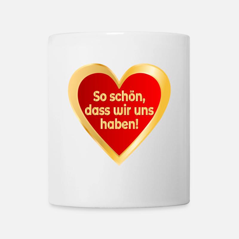 VALENTINSTAG SPRÜCHE BEZIEHUNG HERZ - Tasse - Weiß
