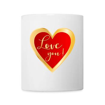 Ich liebe dich Herz - Tasse - Weiß - Vorne