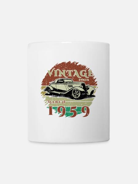 66. Geburtstag - Klassiker - Vintage since 03/1959 - Tasse - Weiß