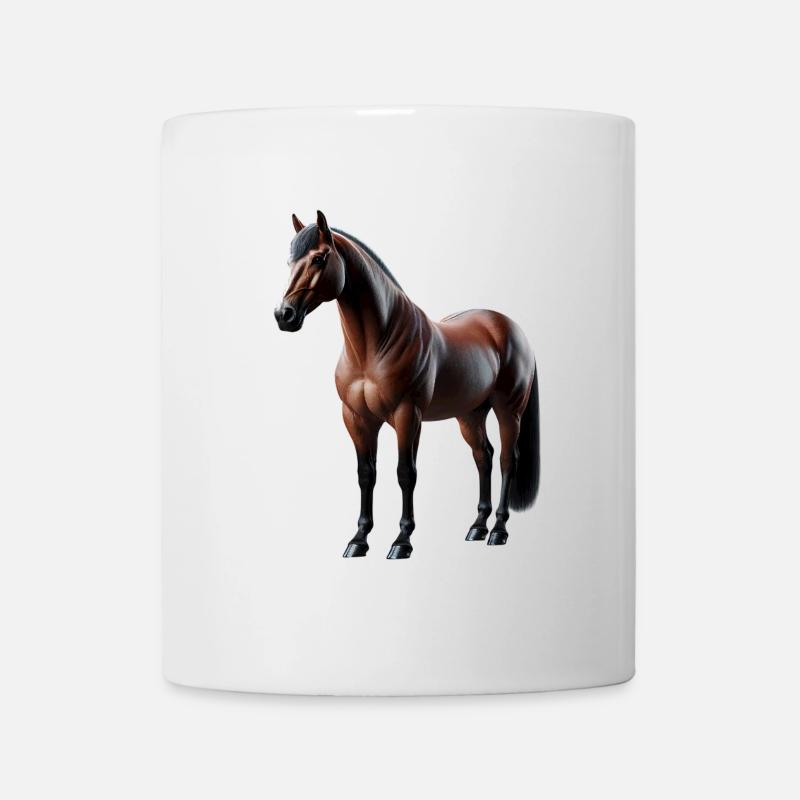 Cheval Brun - Mug blanc - blanc