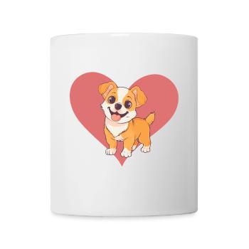 Hund Dackel Border Collie - Tasse - Weiß - Vorne