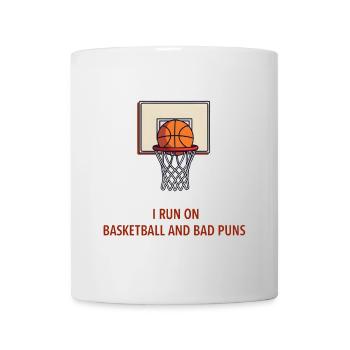 Running on Basketball and Bad Puns - Mug - white - Front