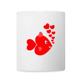 Love Hearts Fish - Mug - white - Front
