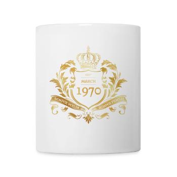55. Geburtstag Semper Verum - Established 03/1970 - Tasse - Weiß - Vorne