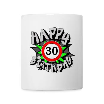 30e anniversaire , Aérographe Happy 30 (25) - Mug blanc - blanc - Devant