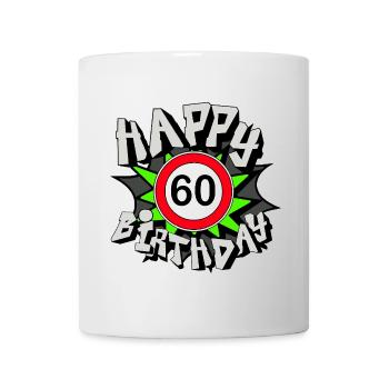 60e anniversaire , 60 Joyeux anniversaire (25) - Mug blanc - blanc - Devant