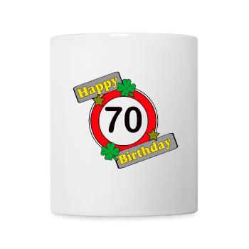 70. Geburtstag , Happy Birthday (25) - Tasse - Weiß - Vorne