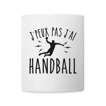 Ich kann nicht haben, Handball, Humor, Sport - Tasse - Weiß - Vorne