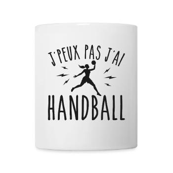 Ich kann nicht haben, Handball, Humor, Sport - Tasse - Weiß - Vorne