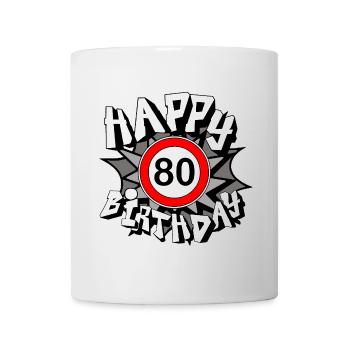 80th Birthday , Happy 80th Birthday Gift (25) - Mug - white - Front
