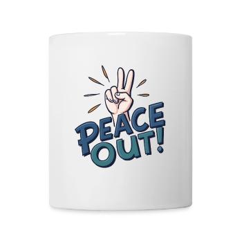 Peace Out Hand - Tasse - Weiß - Vorne