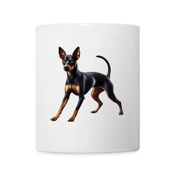 Hund Pinscher - Tasse - Weiß - Vorne