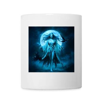 Todesfee, Kolkrabe, Monde - Tasse - Weiß - Vorne