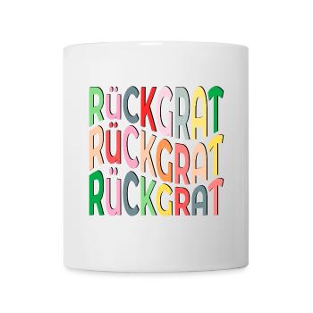 RÜCKGRAT DEMOKRATIE - Tasse - Weiß - Vorne