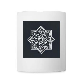 Geometrisches Mandala Design - Tasse - Weiß - Vorne